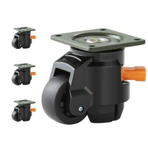 Numhew 2in Diameter 4-Pack Adjustable 360-Degree Swivel Heavy Duty Casters  Workbench Wheels