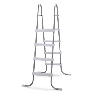 Wudkey 4 Step 52in Pool Ladder Iron Grey Frame White Steps