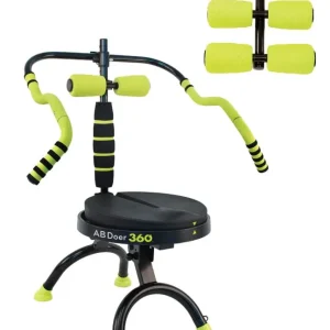 AB Doer 360 Fitness System with 6 Pack Back Roller Provides an Abdominal and Total Body Workout with Aerobics to Burn Calories and Work Muscles Simultaneously.