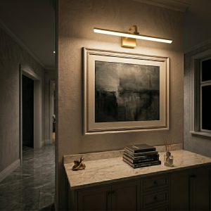 Zicbol 31.5-in 1 Light Brushed Gold Integrated LED Modern/contemporary Bathroom Vanity light bar