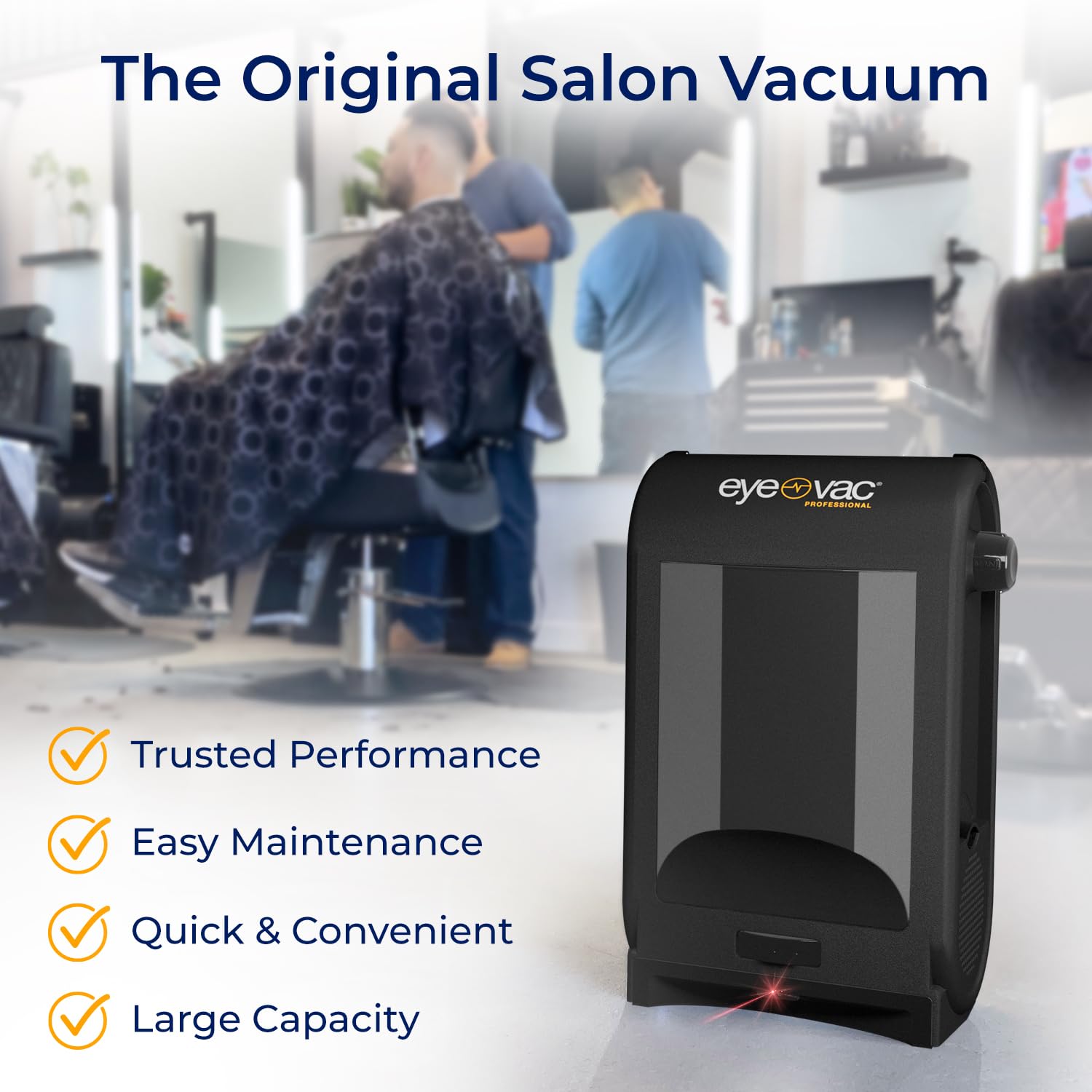 EyeVac Pro Touchless Vacuum Automatic Dustpan - Ultra Fast & Powerful - Great for Sweeping Salon Pet Hair Food Dirt Kitchen, Corded Canister Vacuum, Bagless, Automatic Sensors, 1400 Watt (Black) - Image 2