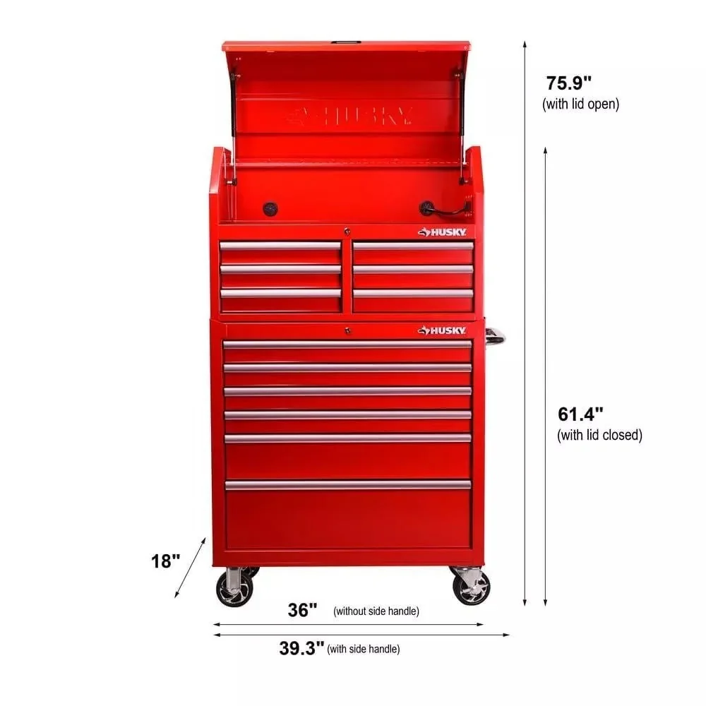 36 in. 12-Drawer Tool Chest and Cabinet Combo - Image 2