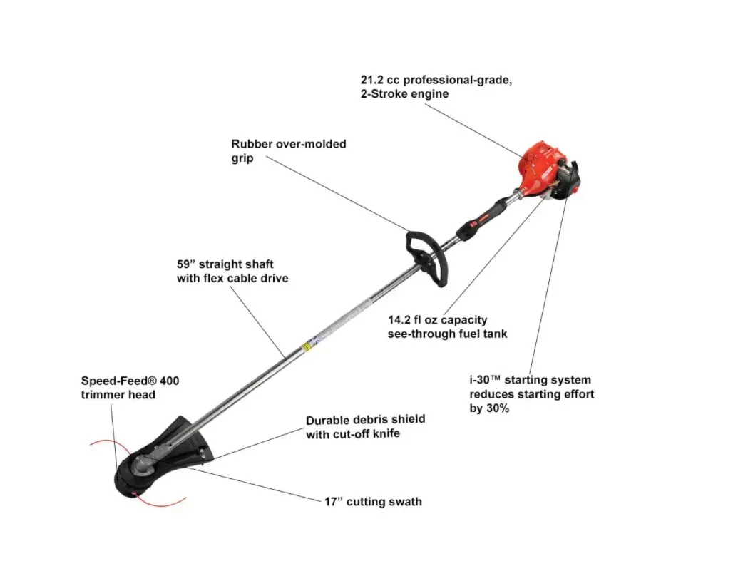 ECHO SRM-225 21.2 cc Gas 2-Stroke Cycle Straight Shaft Trimmer - Image 2