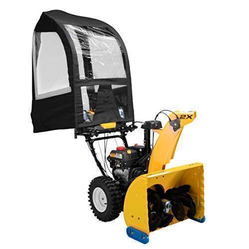 Deluxe Universal Snow Thrower Cab, Black – Fits Most Two & Three-Stage Snow Blowers, Includes Storage Pouch & Reflective Fabric - Image 5