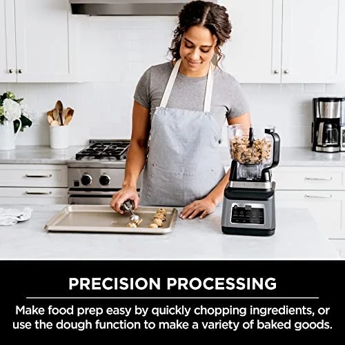 Ninja BN801 Professional Plus Kitchen System, 1400 WP, 5 Functions for Smoothies, Chopping, Dough & More with Auto IQ, 72-oz.* Blender Pitcher, 64-oz. Processor Bowl, (2) 24-oz. To-Go Cups, Grey - Image 3