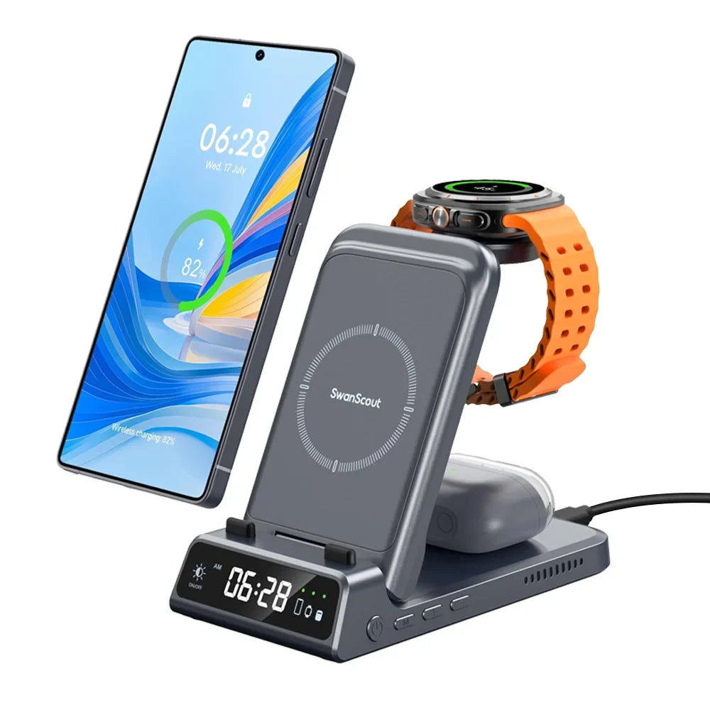 3-in-1 Wireless Charging Dock – Foldable Design for Devices - Image 10
