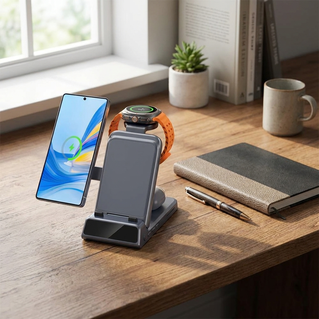 3-in-1 Wireless Charging Dock – Foldable Design for Devices - Image 9