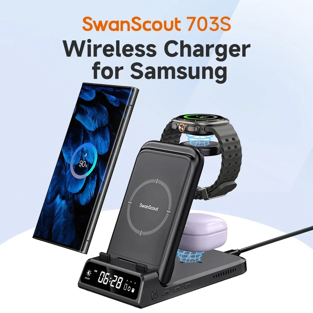 3-in-1 Wireless Charging Dock – Foldable Design for Devices - Image 2