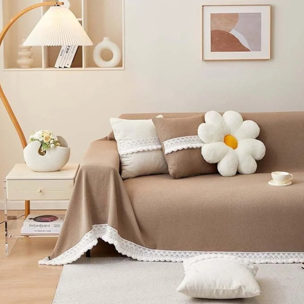 Sofa Cover Chenille Lace Edge Non-Slip & Machine Washable - Image 8