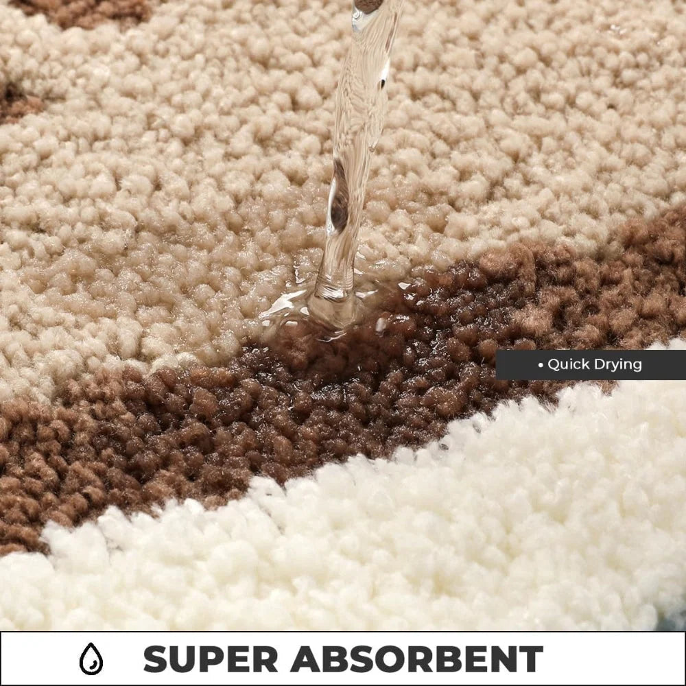 Bath Mat Soft Flocking Non-Slip Machine Washable - Image 5