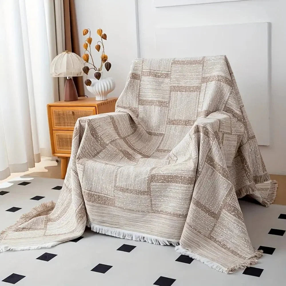 Throw Blanket Cotton Lightweight & Breathable Machine Washable - Image 4