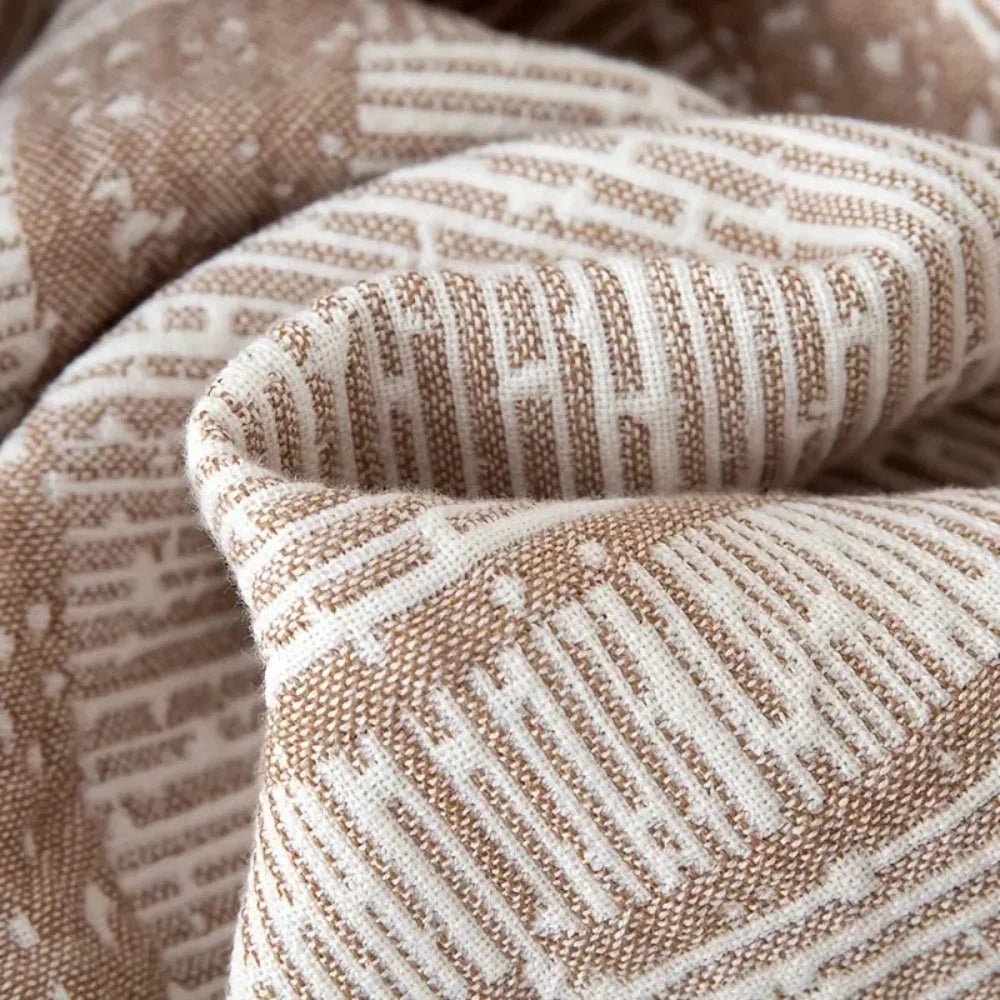 Throw Blanket Cotton Lightweight & Breathable Machine Washable - Image 5