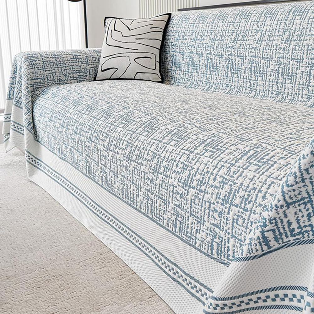 Sofa Cover Breathable Microfiber & Reversible Sketch Design - Image 11