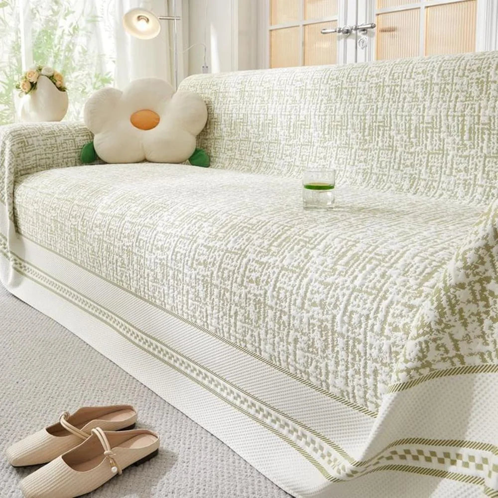 Sofa Cover Breathable Microfiber & Reversible Sketch Design - Image 9