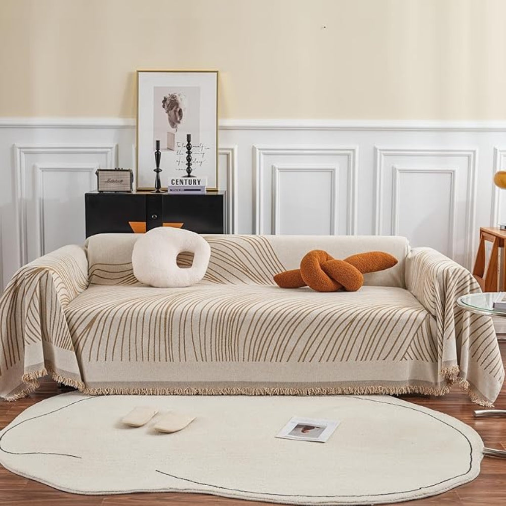 Sofa Cover Chenille Wave Pattern Machine Washable - Image 5