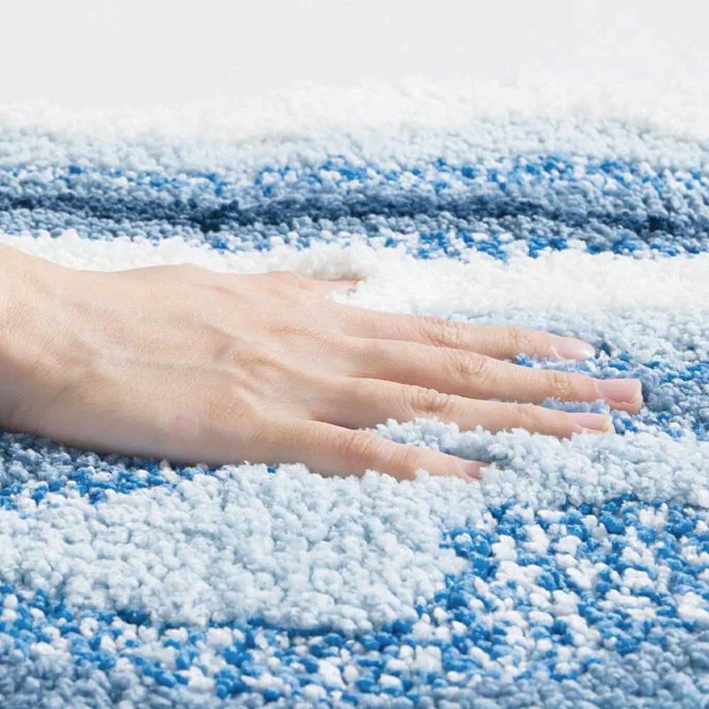 Bath Mat Soft Flocking Non-Slip Machine Washable - Image 4