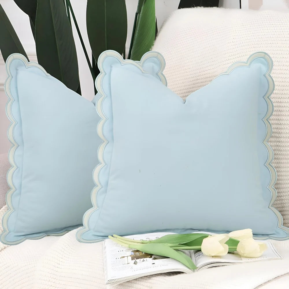 Cushion Cover Wave Edge Pure Cotton Machine Washable - Image 4