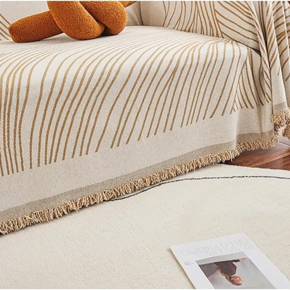 Sofa Cover Chenille Wave Pattern Machine Washable - Image 7