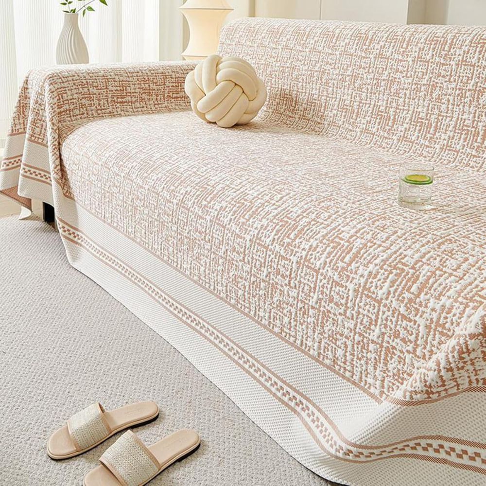 Sofa Cover Breathable Microfiber & Reversible Sketch Design - Image 10