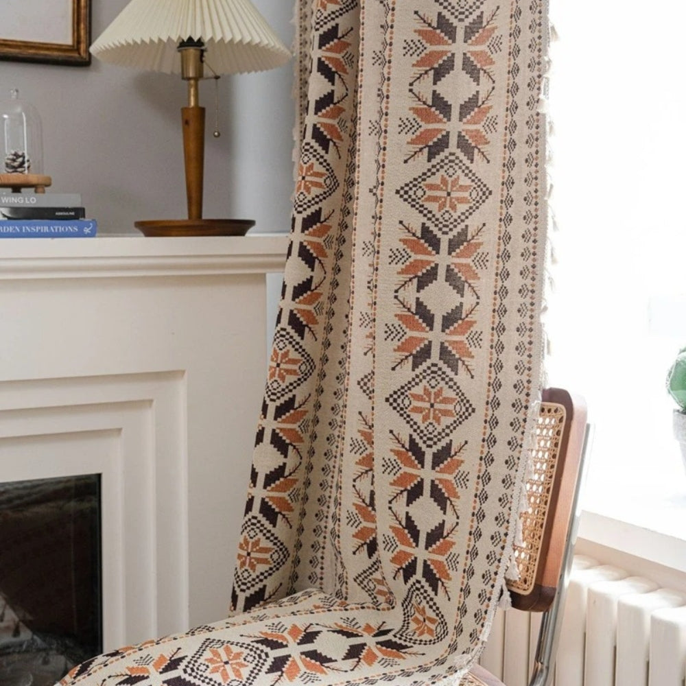 Curtain Semi-Blackout Microfiber Blend & Tassel Fringe - Image 3