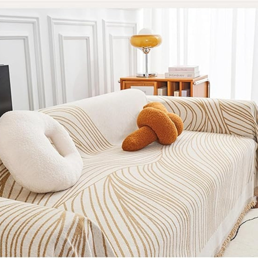 Sofa Cover Chenille Wave Pattern Machine Washable - Image 8