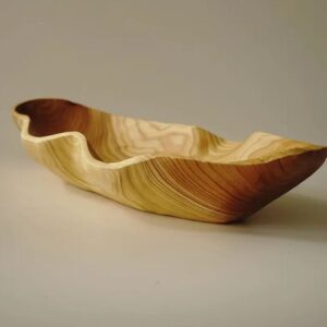 Wooden Tray Rustic 3D Carved Handcrafted