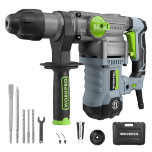WORKPRO 12.5AMP 1-1/4 Inch Premium SDS-Plus Rotary Hammer Drill, Heavy Duty Corded Version