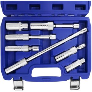 WORKPRO 7 PCS Magnetic Swivel Spark Plug Socket Set