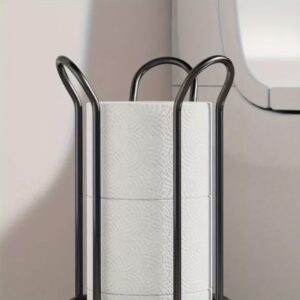 Toilet Paper Stand Chrome Plated Iron Holds Three Rolls