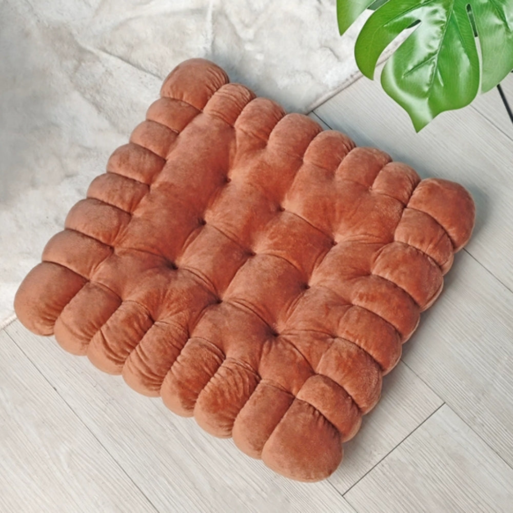 Seat & Back Cushion Plush Biscuit Shape Supportive Foam - Image 9