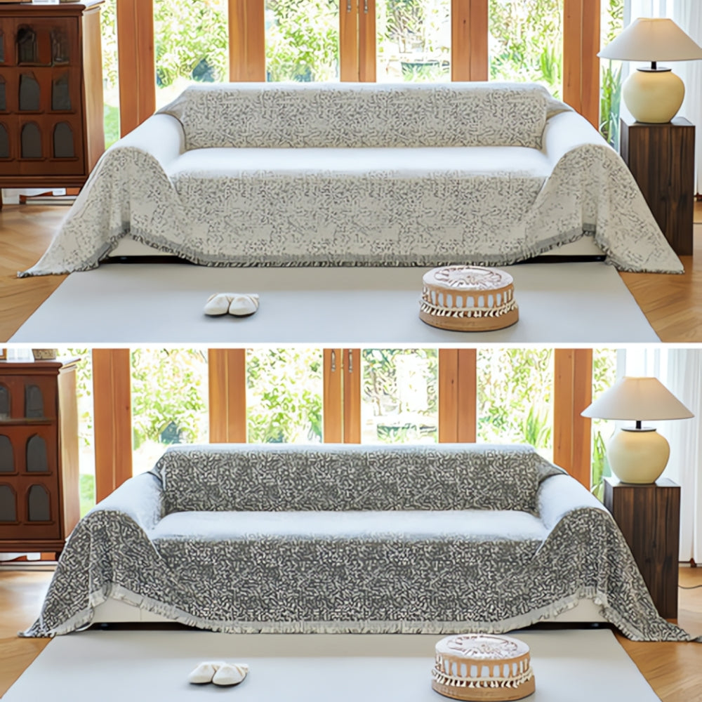Sofa Cover Reversible Cotton Microfiber Pet-Friendly & Non-Slip - Image 6