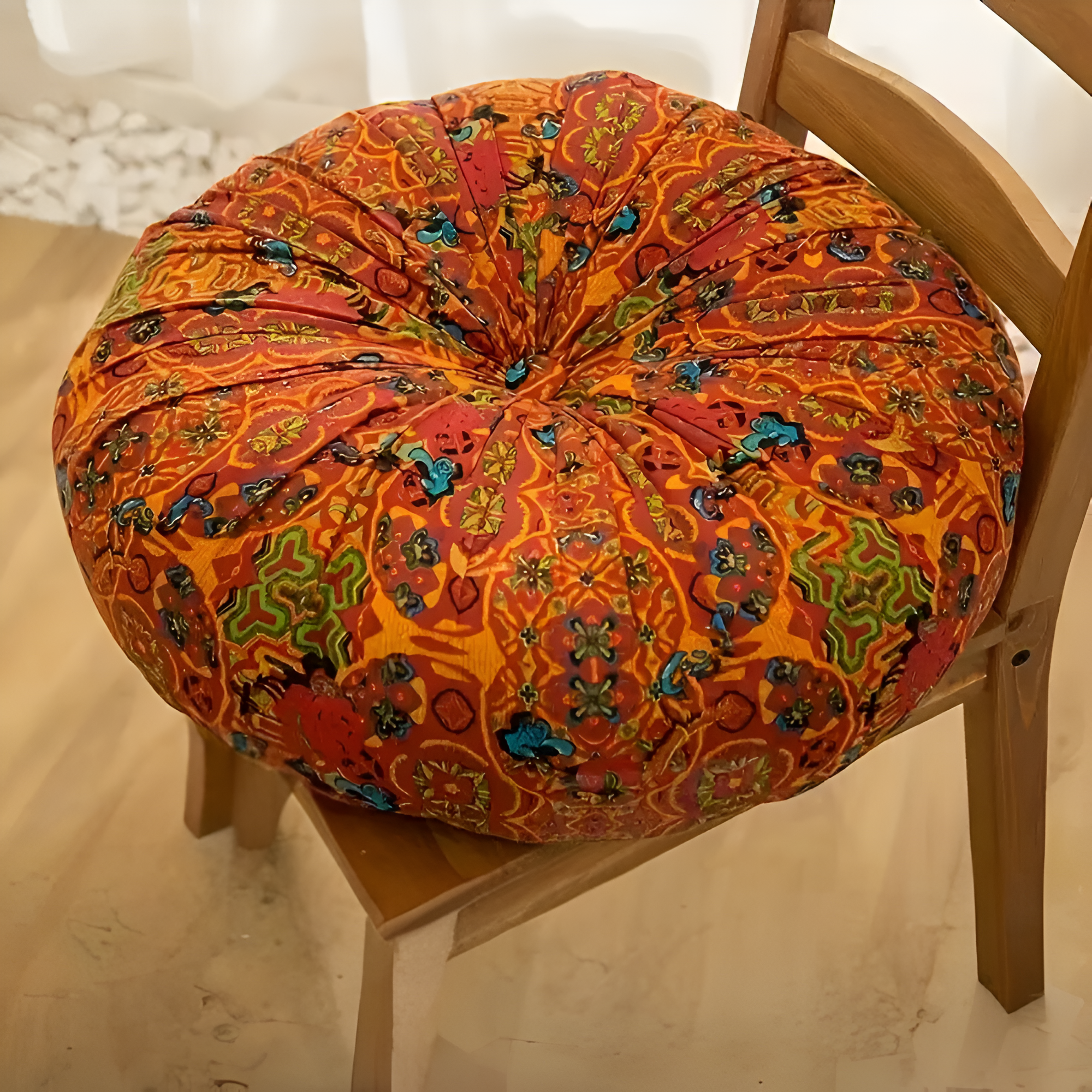 Floor Cushion Bohemian Embroidered Thick Cushioning & Durable Fabric - Image 6