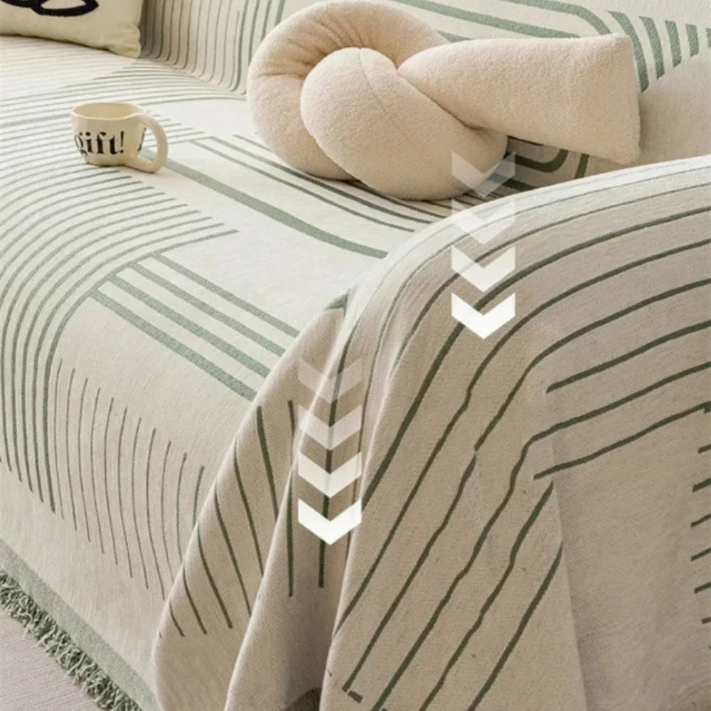 Sofa Cover Thick Chenille Snowflake Design Machine Washable - Image 9