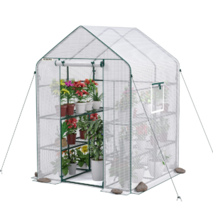 WORKPRO 56&rdquo; L x 56&rdquo;W x 77'' H Large 3 Tier 8 Shelves Outdoor Portable Walk-in Gardening Greenhouse