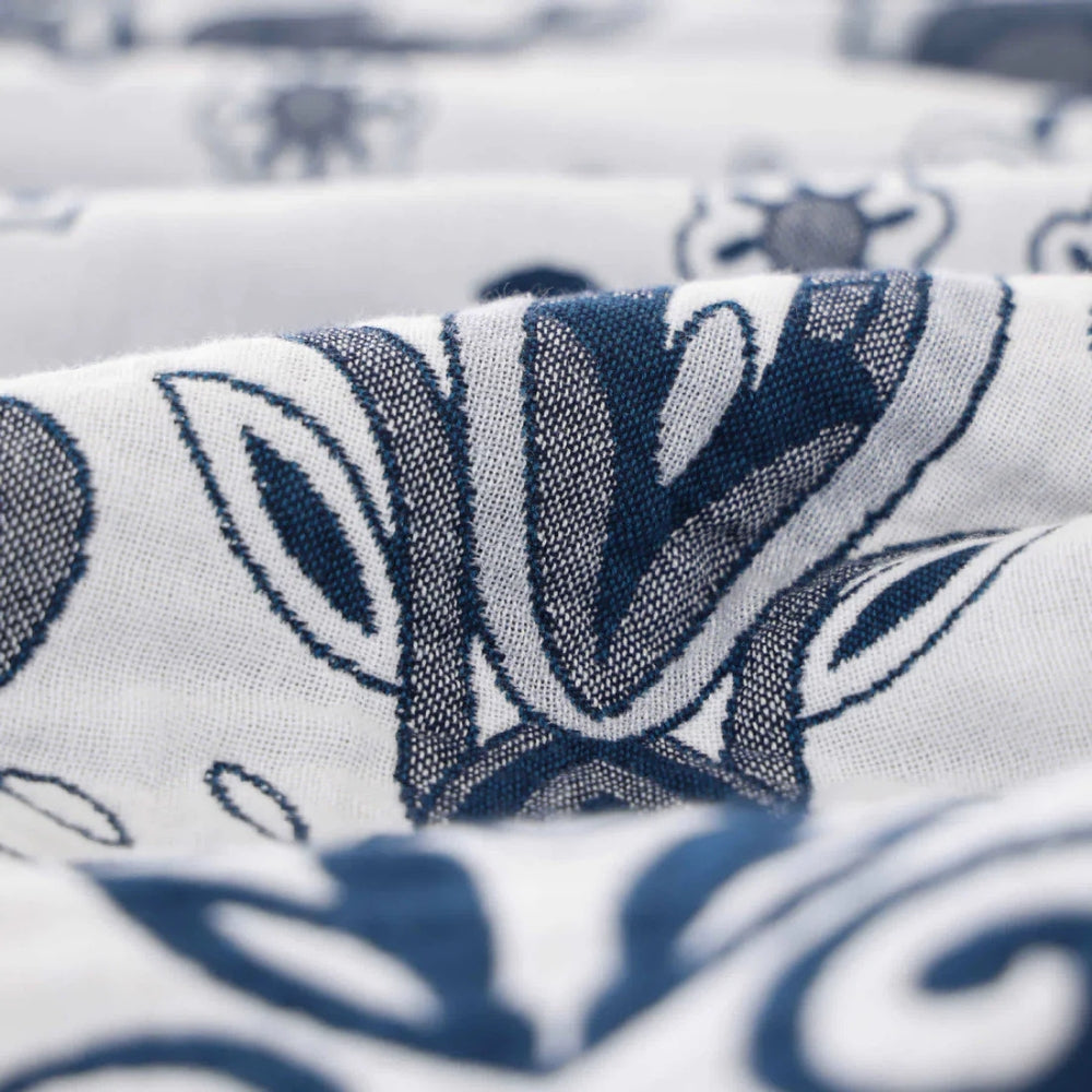Cotton Blanket Breathable Paisley & Tassel Machine Washable - Image 6