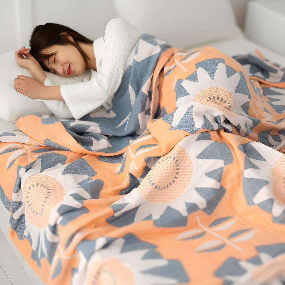 Throw Blanket Pure Cotton Lightweight & Breathable - Image 2