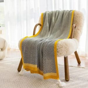 Throw Blanket Ultra-Soft Acrylic Lightweight & Machine Washable
