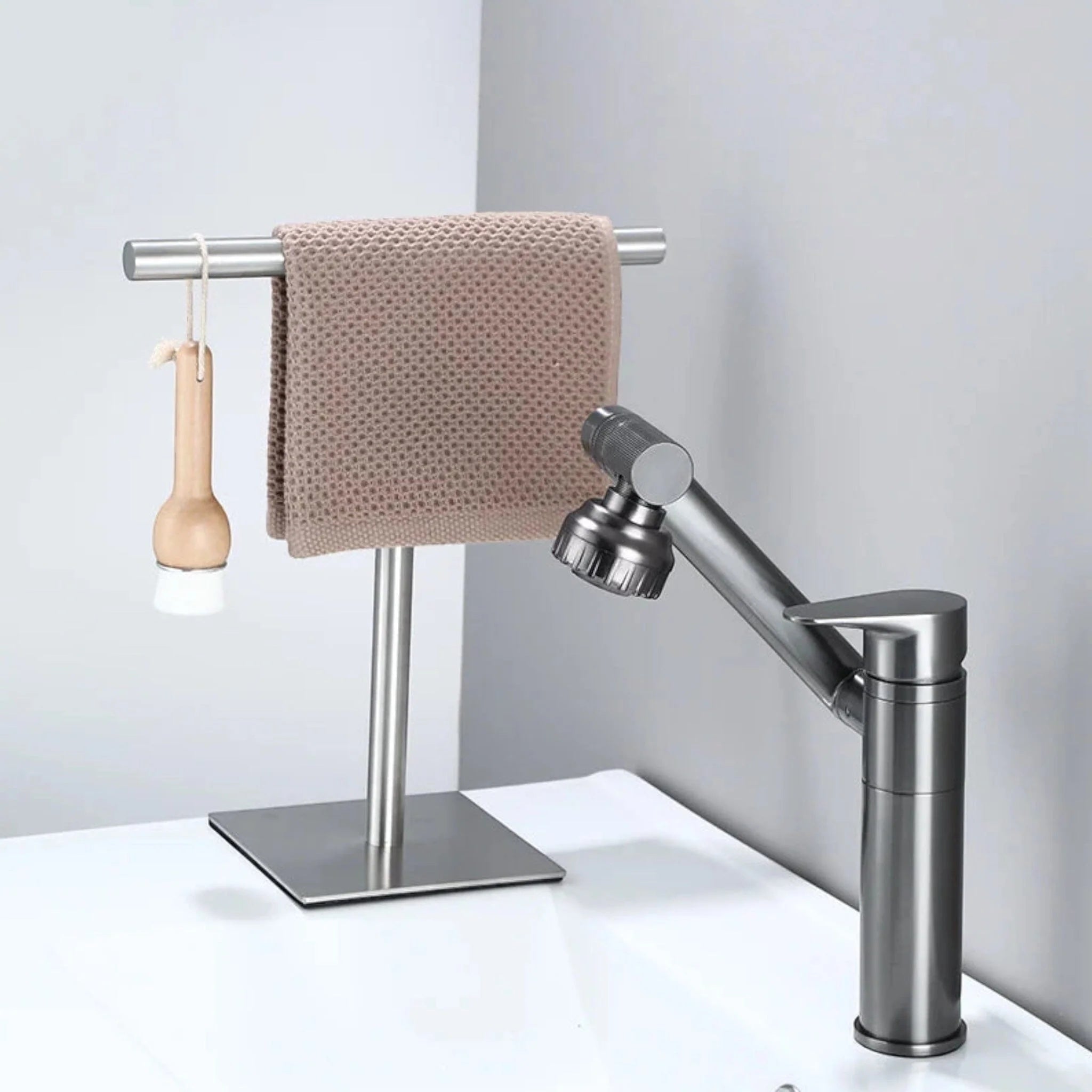 Countertop Towel Rack Freestanding Heavy Non-Slip Base - Image 5