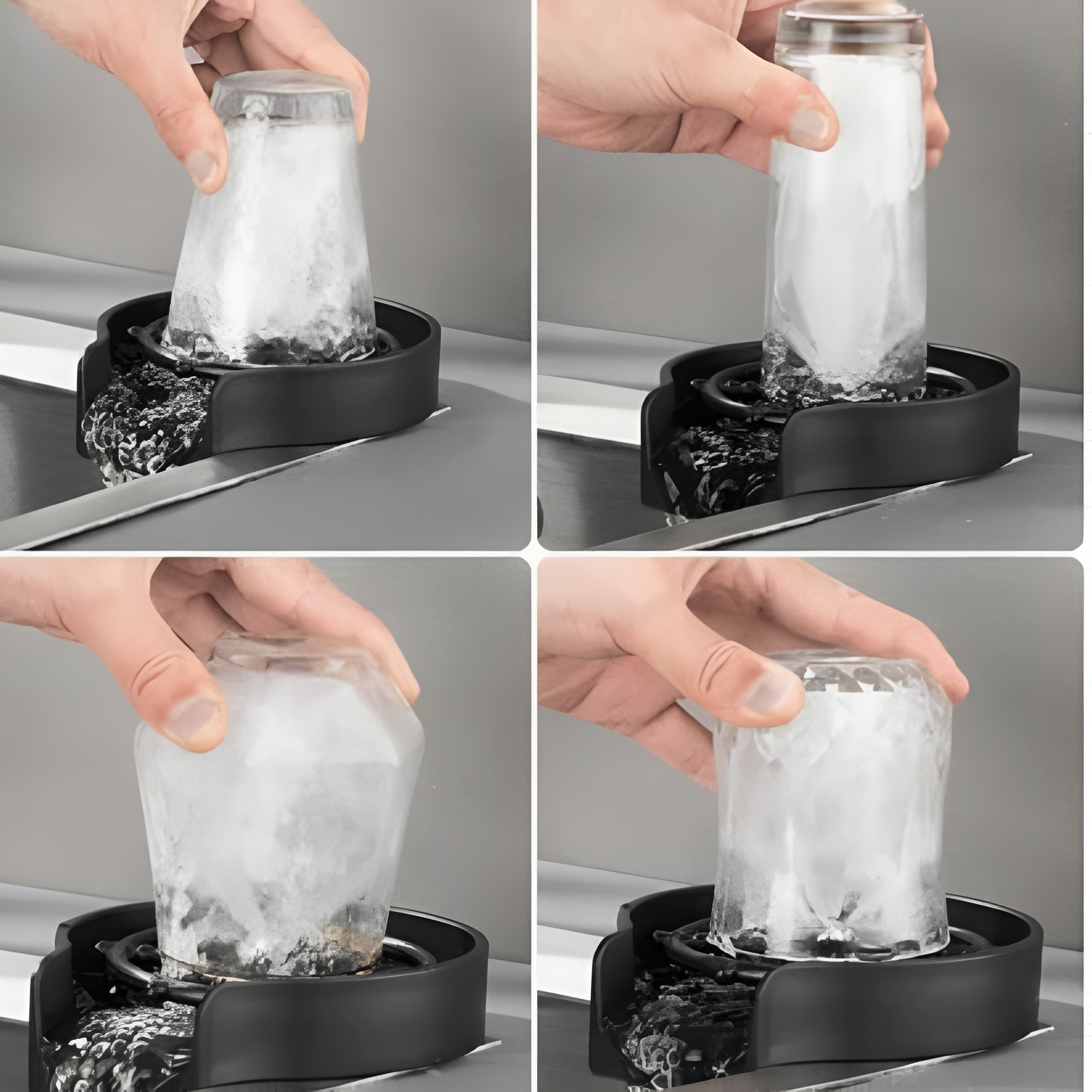 Automatic Glass Rinser Hands-Free High-Pressure Stainless Steel - Image 5