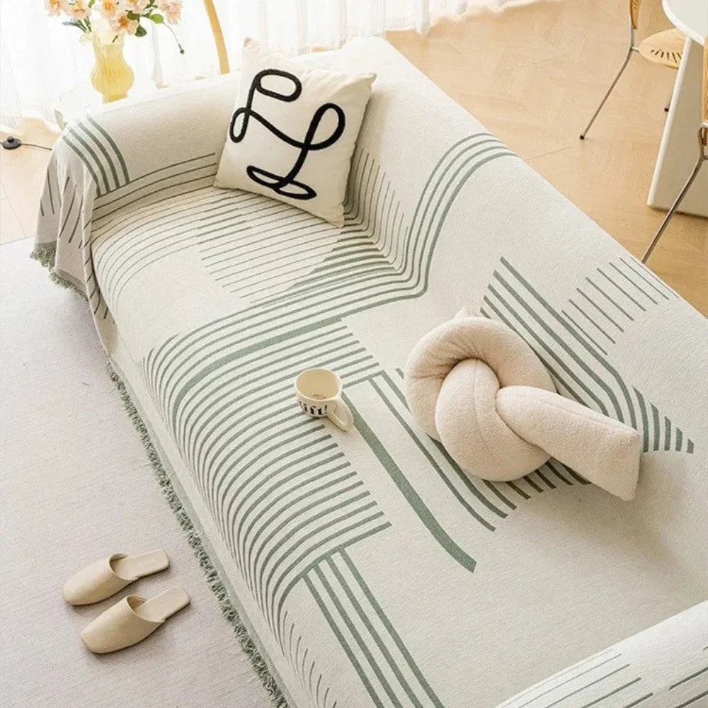 Sofa Cover Thick Chenille Snowflake Design Machine Washable - Image 8