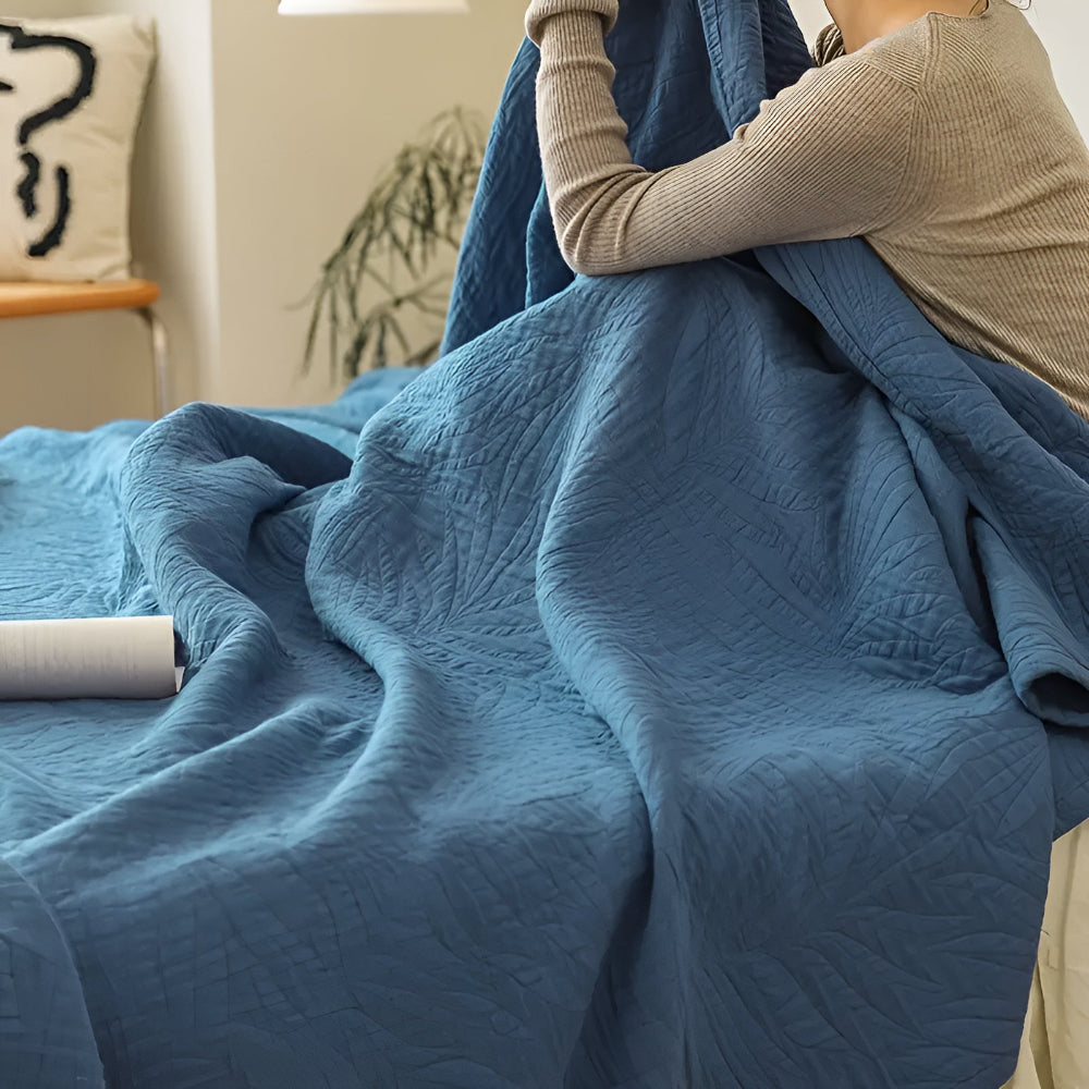 Cotton Throw Blanket Antibacterial Moisture-Wicking - Image 2