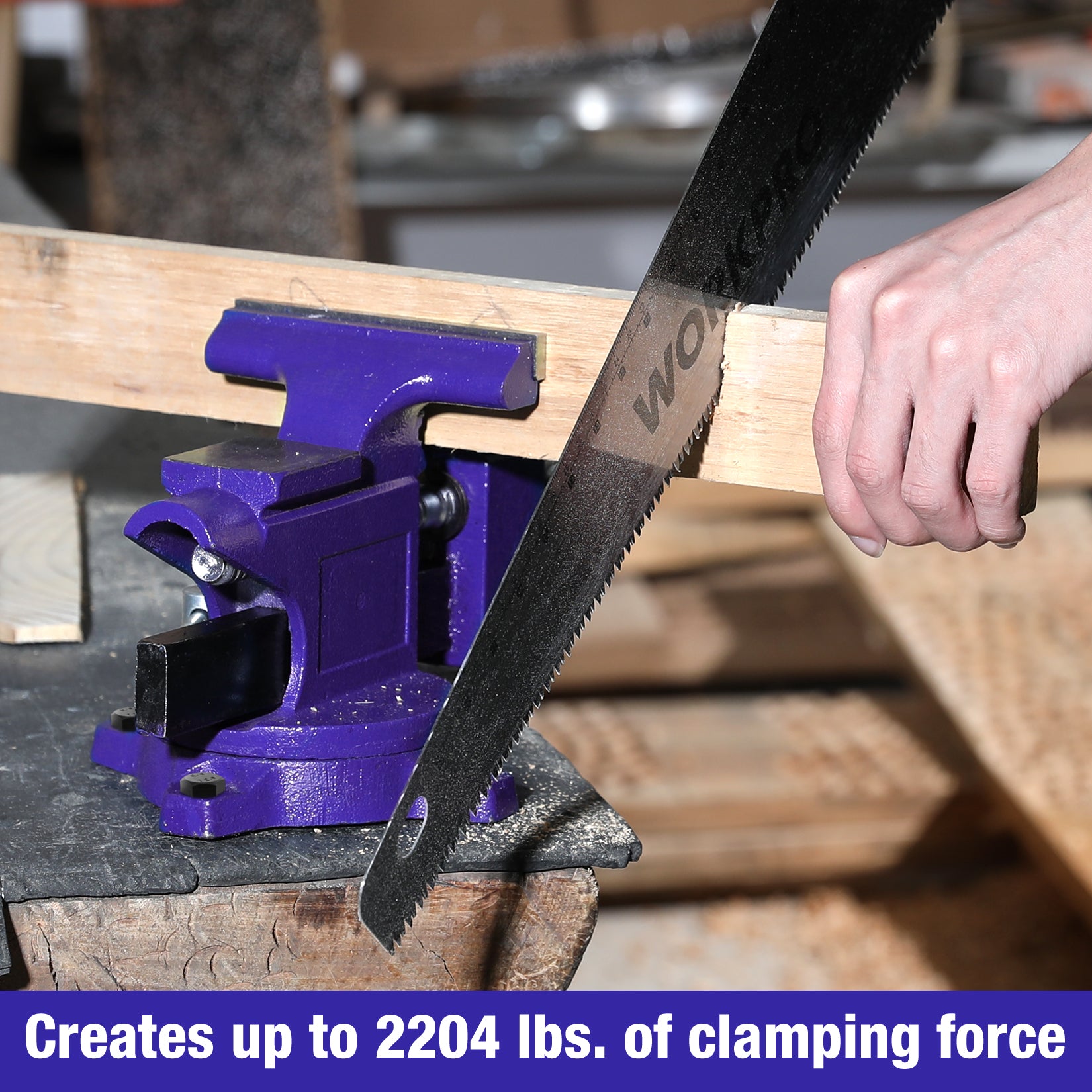 WORKPRO Bench Vise 4-1/2" Vice for Workbench - Image 7
