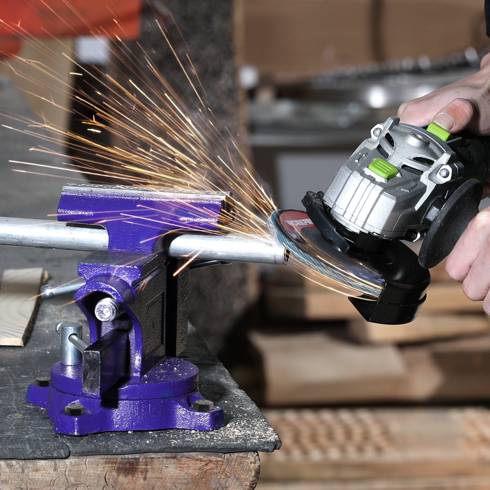 WORKPRO Bench Vise 4-1/2" Vice for Workbench - Image 8