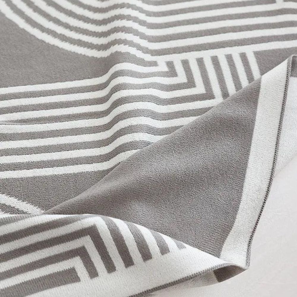 Throw Blanket Reversible Geometric Ultra-Soft Microfiber - Image 5