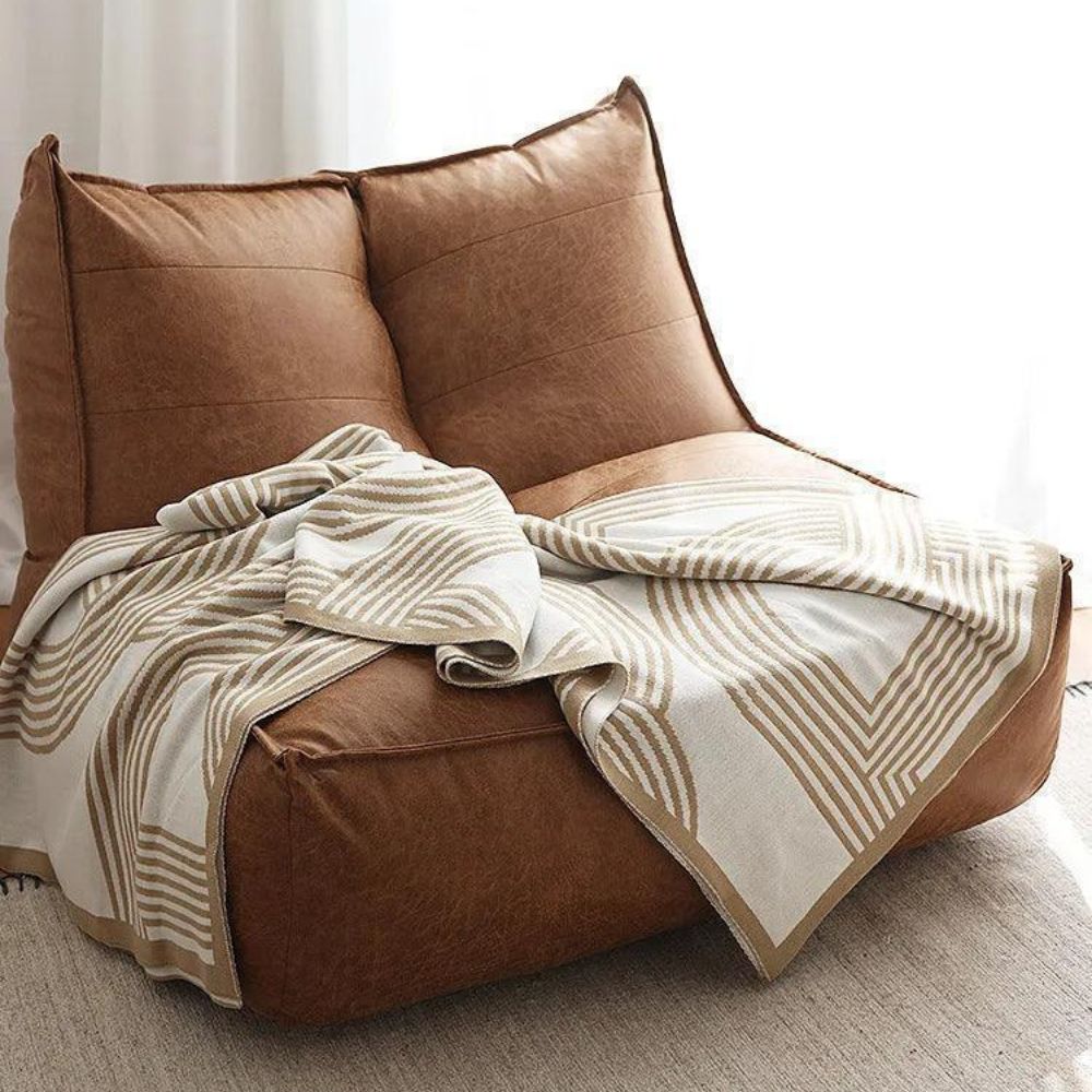 Throw Blanket Reversible Geometric Ultra-Soft Microfiber - Image 4