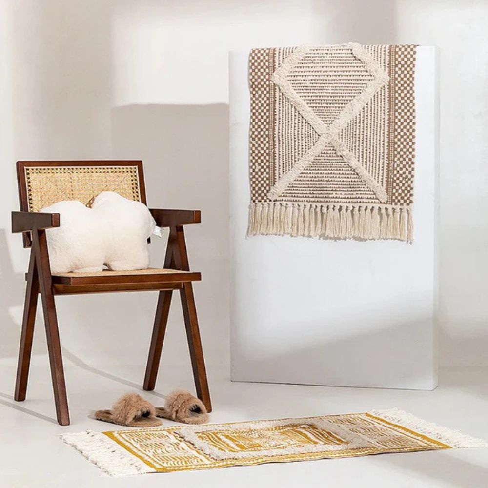 Bohemian Rug Lightweight Microfiber-Cotton Fringe - Image 2