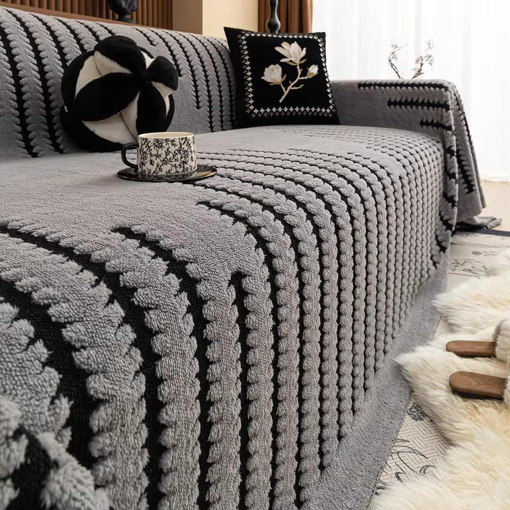 Sofa Cover Plush Tufted Microfiber Non-Slip Backing & Machine Washable - Image 5