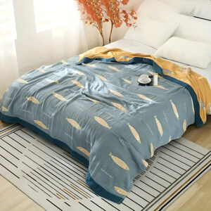Cotton Gauze Blanket Breathable Jacquard Machine Washable