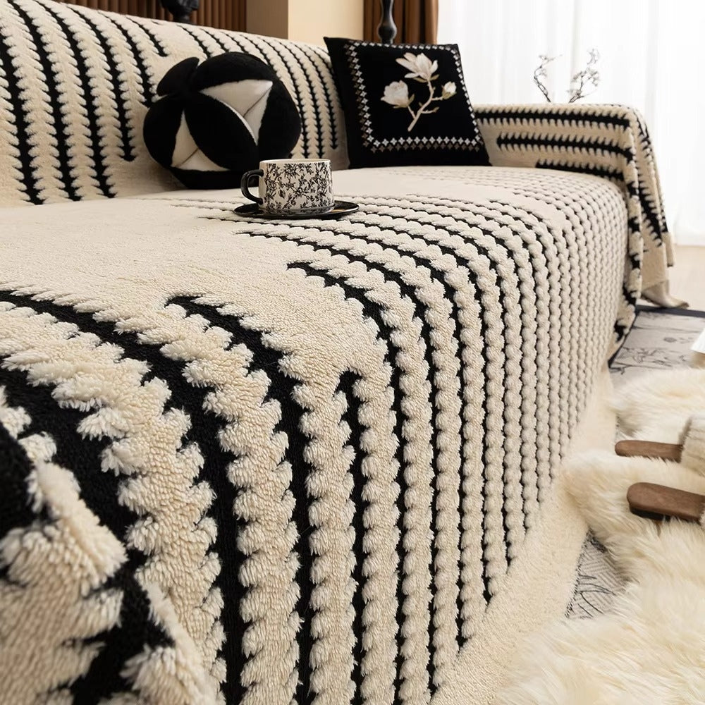 Sofa Cover Plush Tufted Microfiber Non-Slip Backing & Machine Washable - Image 6