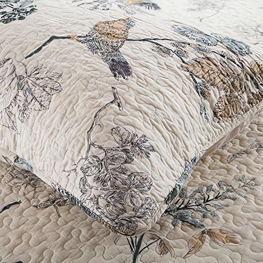 Coverlet Set Microfiber Reversible Floral Set of 3 - Image 3